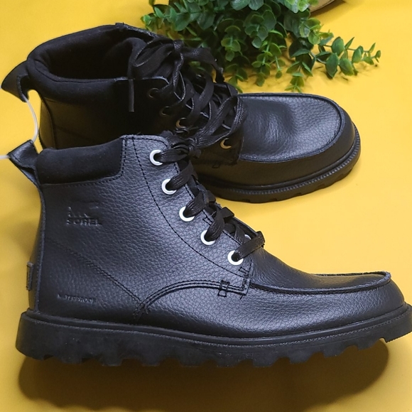 SOREL WATERPROOF BIG KID 3 LEATHER BOOTS SHOES - Picture 1 of 9
